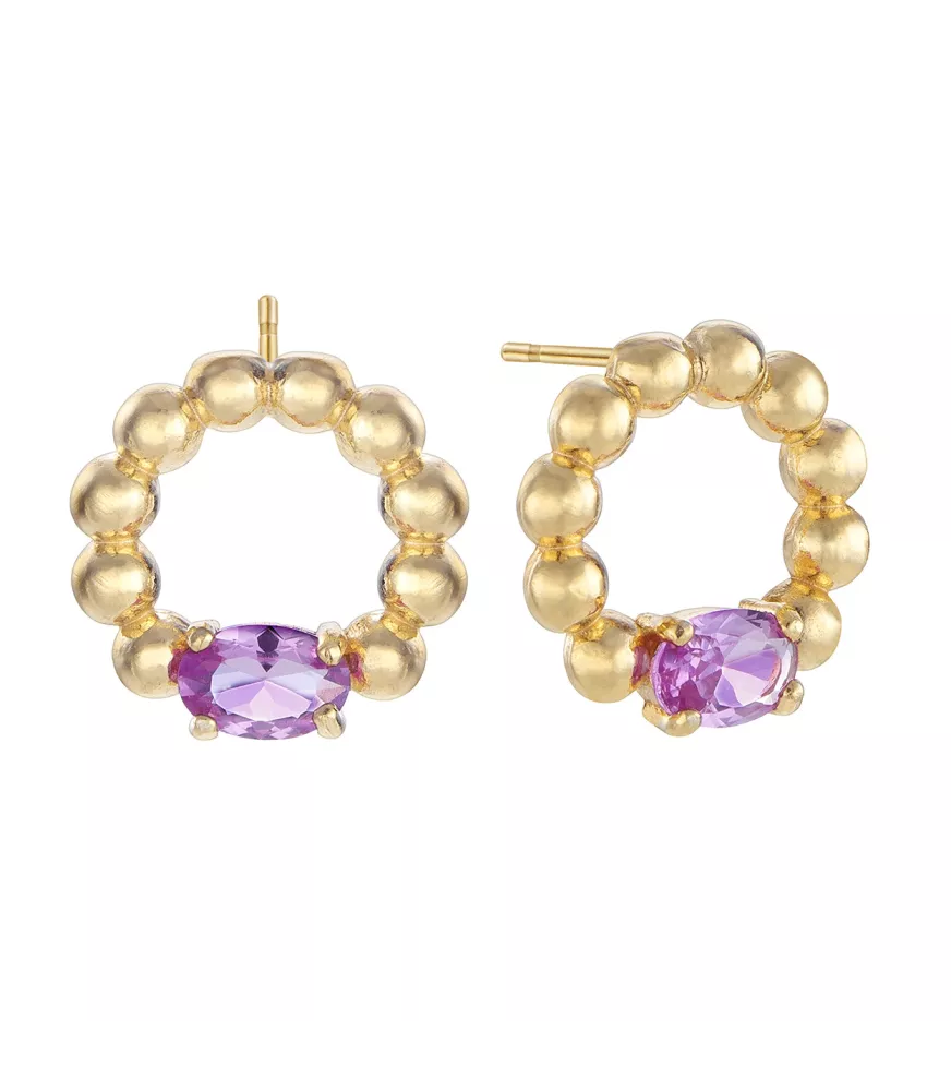 Pendientes Bubbles Duran Exquse en plata con baño de oro. 00512401