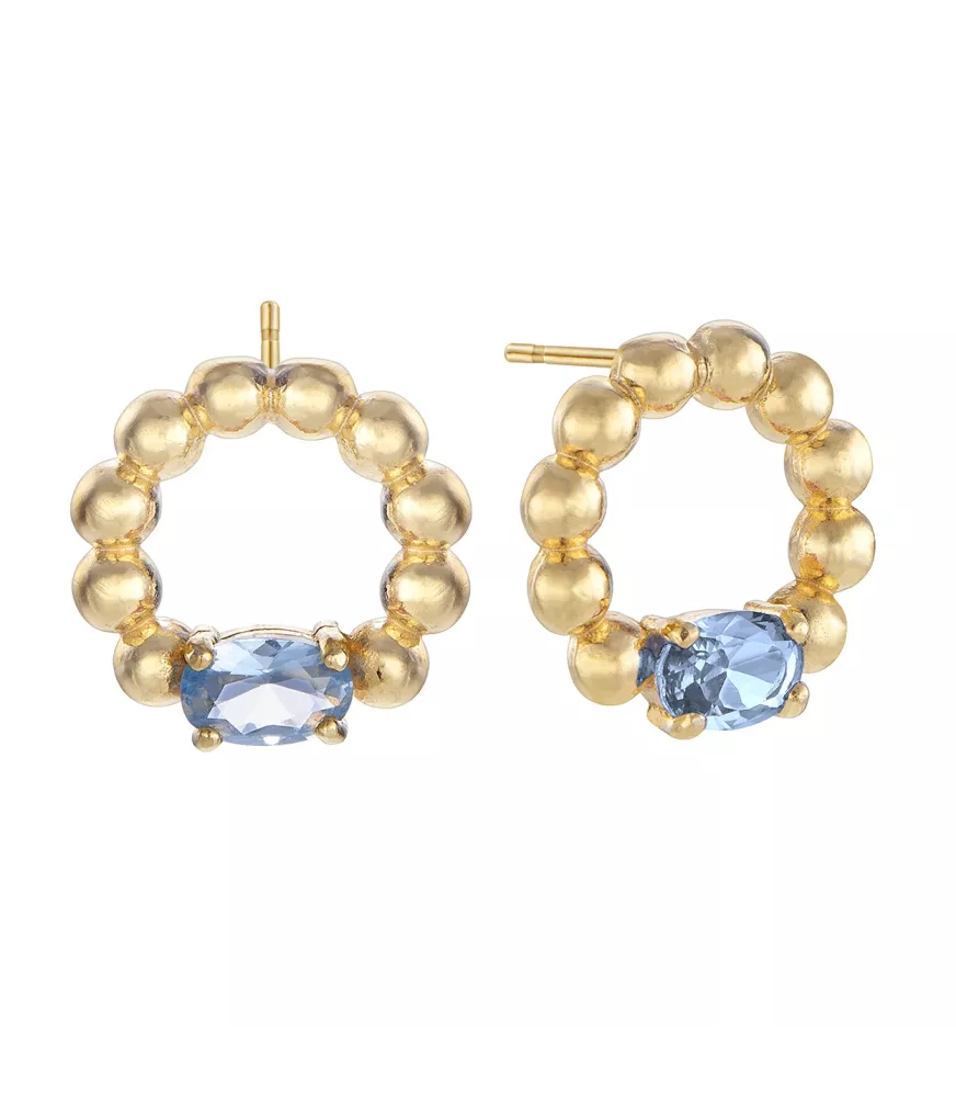 Pendientes Bubbles Duran Exquse en plata con baño de oro. 00512402