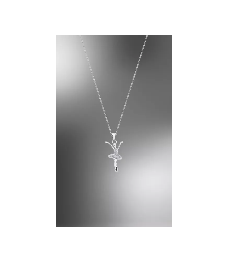 Collar Lotus Silver Fantasy LP1684 -1/1, hada con circonitas pequeñas.
