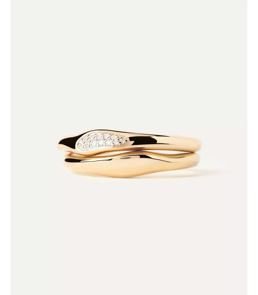 Set Anillos Onda, P D Paola, colección Básicos de joyeria.