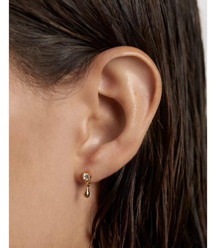 Pendiente individual Stud Water, P D Paola, colección Básicos de joyeria.