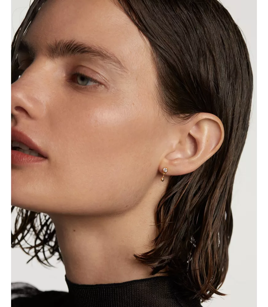 Pendiente individual Stud Water, P D Paola, colección Básicos de joyeria.