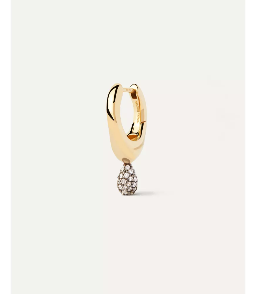 Pendiente individual Pavé Lava, P D Paola, colección Scalpers.