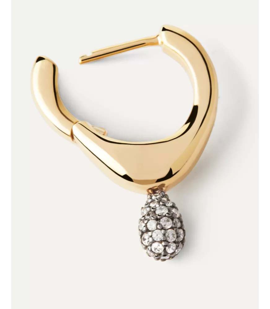 Pendiente individual Pavé Lava, P D Paola, colección Scalpers.