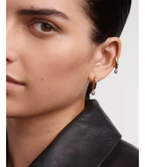 Pendiente individual Pavé Lava, P D Paola, colección Scalpers.