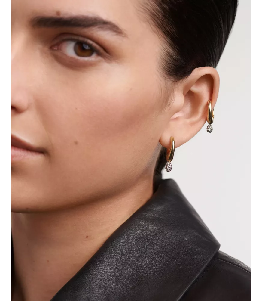 Pendiente individual Pavé Lava, P D Paola, colección Scalpers.