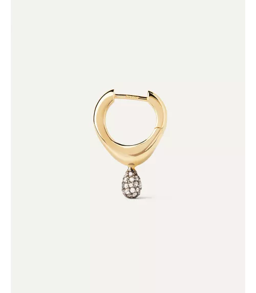 Pendiente individual Pavé Lava, P D Paola, colección Scalpers.