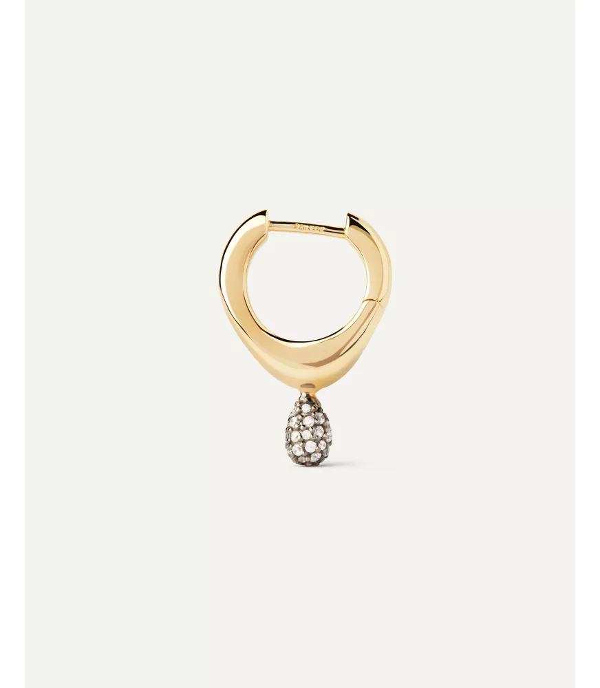 Pendiente individual Pavé Lava, P D Paola, colección Scalpers.