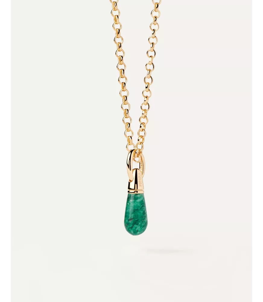 Colgante Aventurina verde Drop, P D Paola, colección Icons.