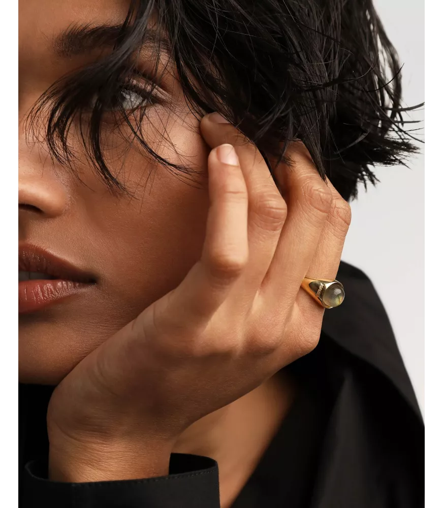 Anillo Labradorita Moon, P D Paola, colección Icons.