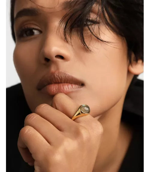 Anillo Labradorita Moon, P D Paola, colección Icons.