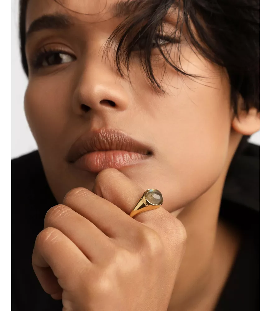 Anillo Labradorita Moon, P D Paola, colección Icons.