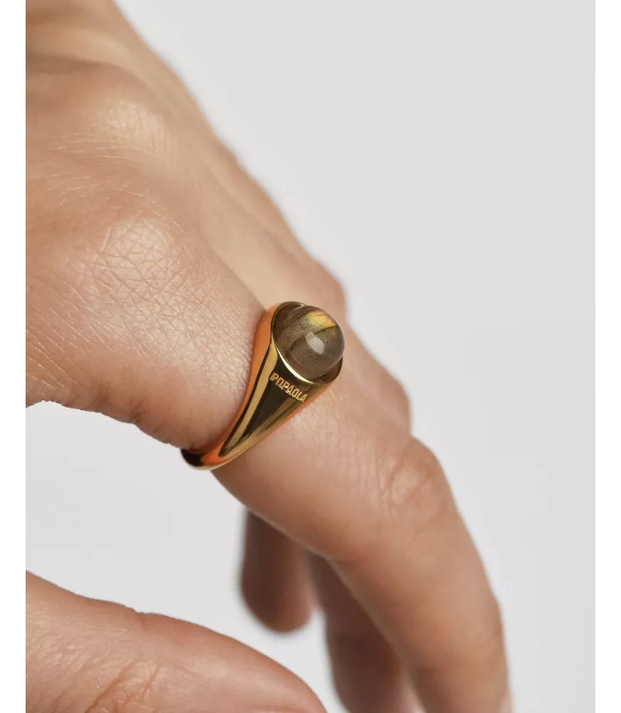 Anillo Labradorita Moon, P D Paola, colección Icons.
