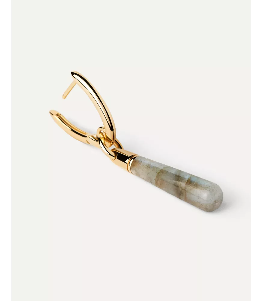 Pendiente individual Labradorita large Jupiter, P D Paola, colección Icons.