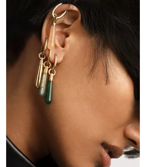 Pendiente individual Labradorita large Jupiter, P D Paola, colección Icons.