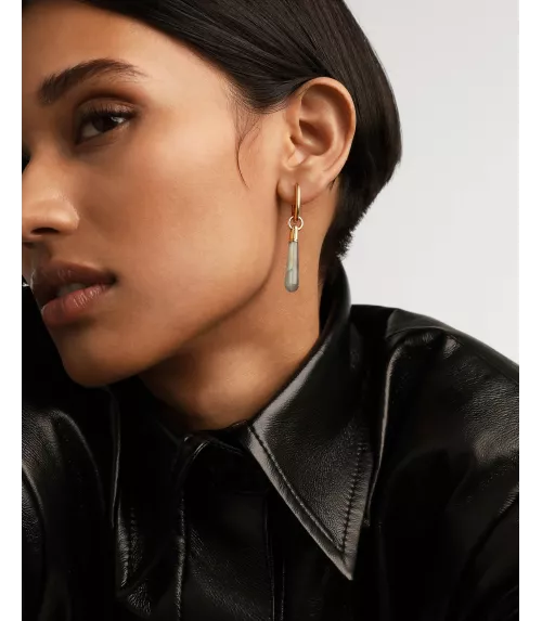 Pendiente individual Labradorita large Jupiter, P D Paola, colección Icons.