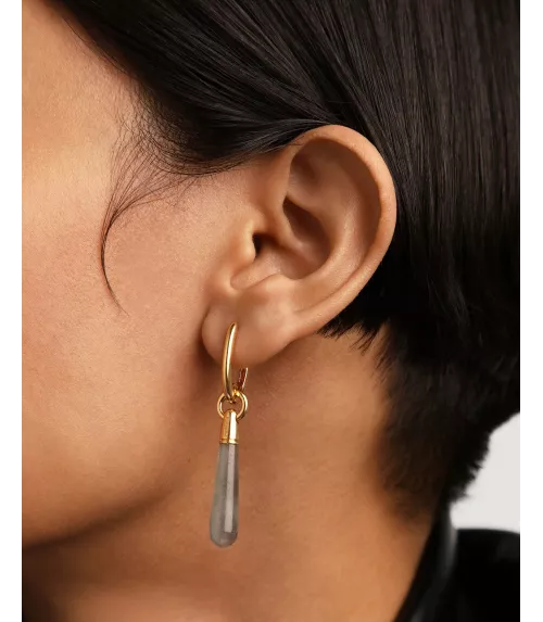 Pendiente individual Labradorita large Jupiter, P D Paola, colección Icons.