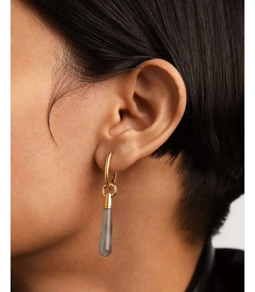 Pendiente individual Labradorita large Jupiter, P D Paola, colección Icons.