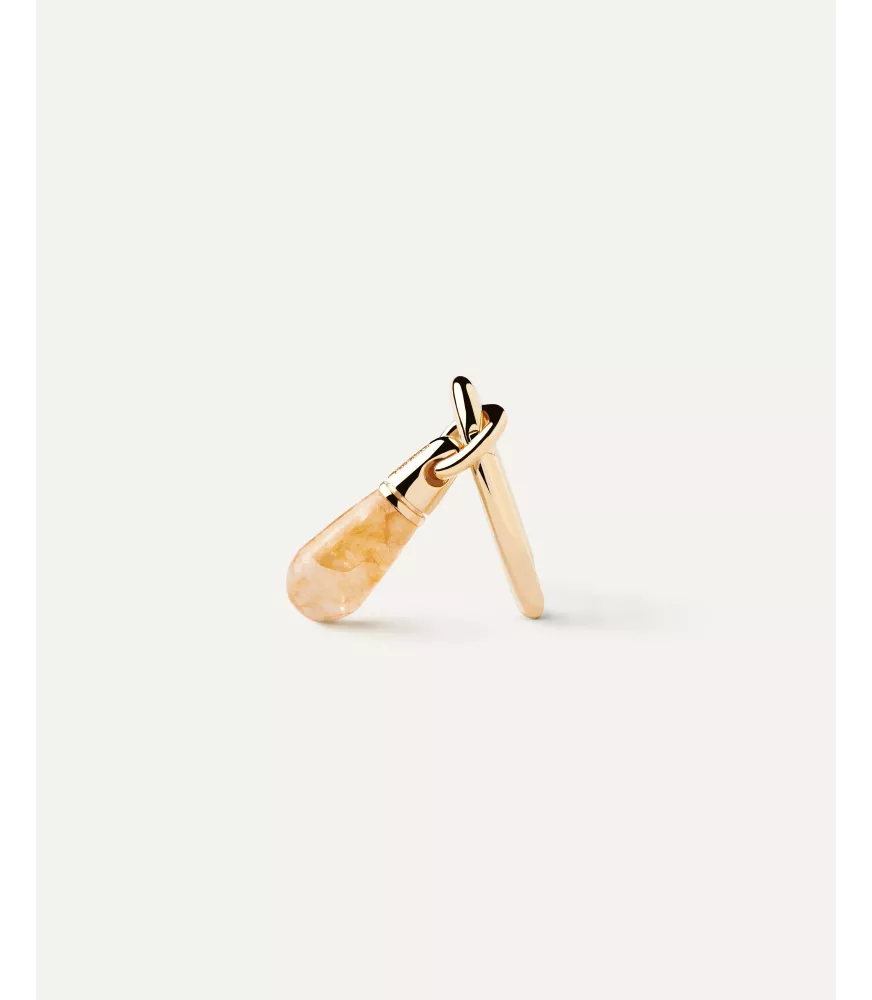 Pendiente individual Aventurina amarilla  Jupiter, P D Paola, colección Icons.