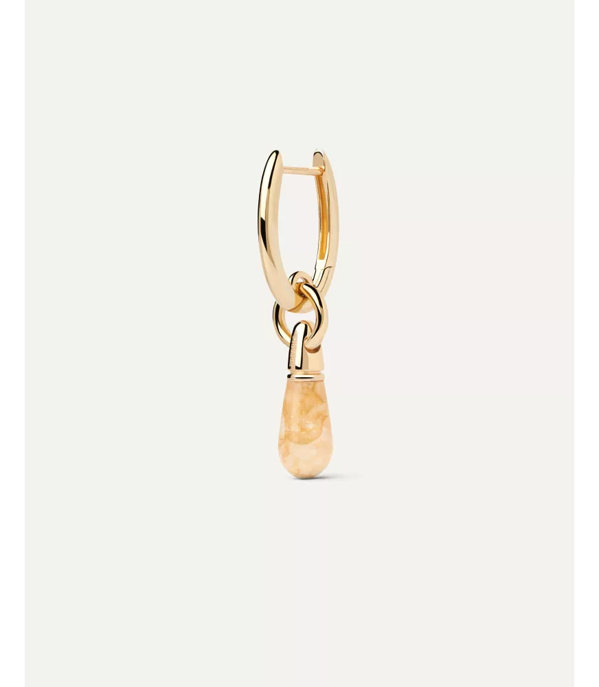 Pendiente individual Aventurina amarilla  Jupiter, P D Paola, colección Icons.