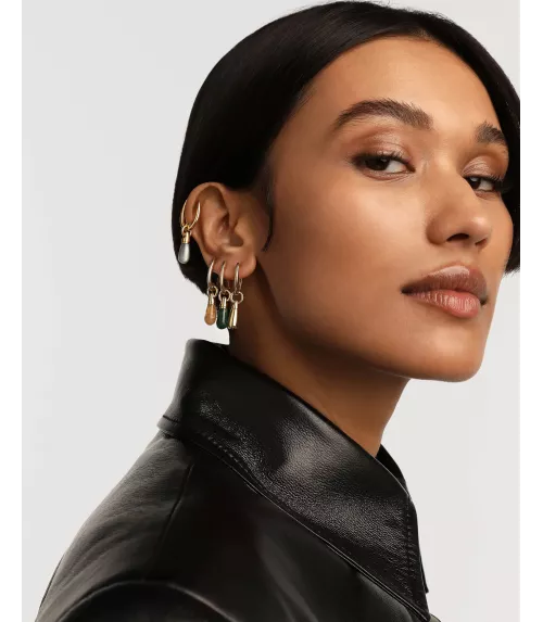 Pendiente individual Aventurina amarilla  Jupiter, P D Paola, colección Icons.