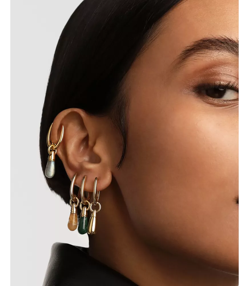 Pendiente individual Aventurina amarilla  Jupiter, P D Paola, colección Icons.