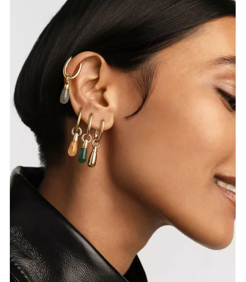 Pendiente individual Aventurina amarilla  Jupiter, P D Paola, colección Icons.