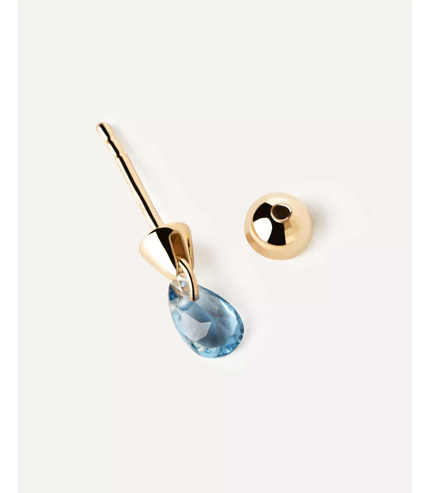 Pendiente individual Lily azul, P D Paola, colección básicos de joyeria.