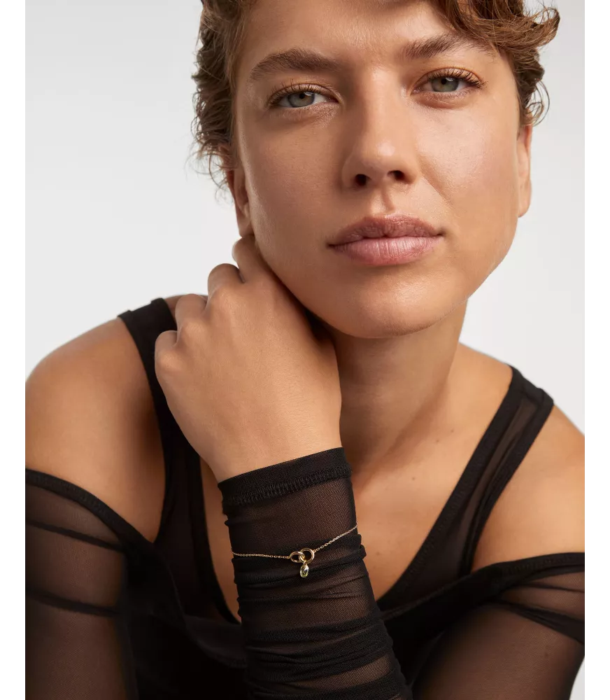 Pulsera Lily Verde, P D Paola, colección Básicos de joyeria.