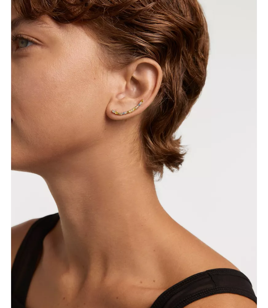 Pendientes trepadores Rainbow, P D Paola, colección Básicos de joyeria.