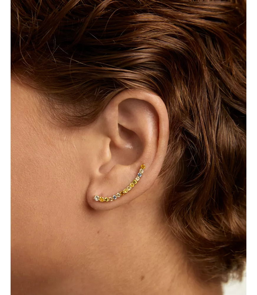 Pendientes trepadores Rainbow, P D Paola, colección Básicos de joyeria.