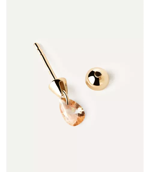 Pendiente individual Lily melocotón, P D Paola, colección básicos de joyeria.