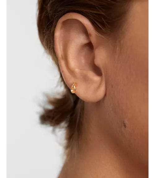 Pendiente individual Lily melocotón, P D Paola, colección básicos de joyeria.