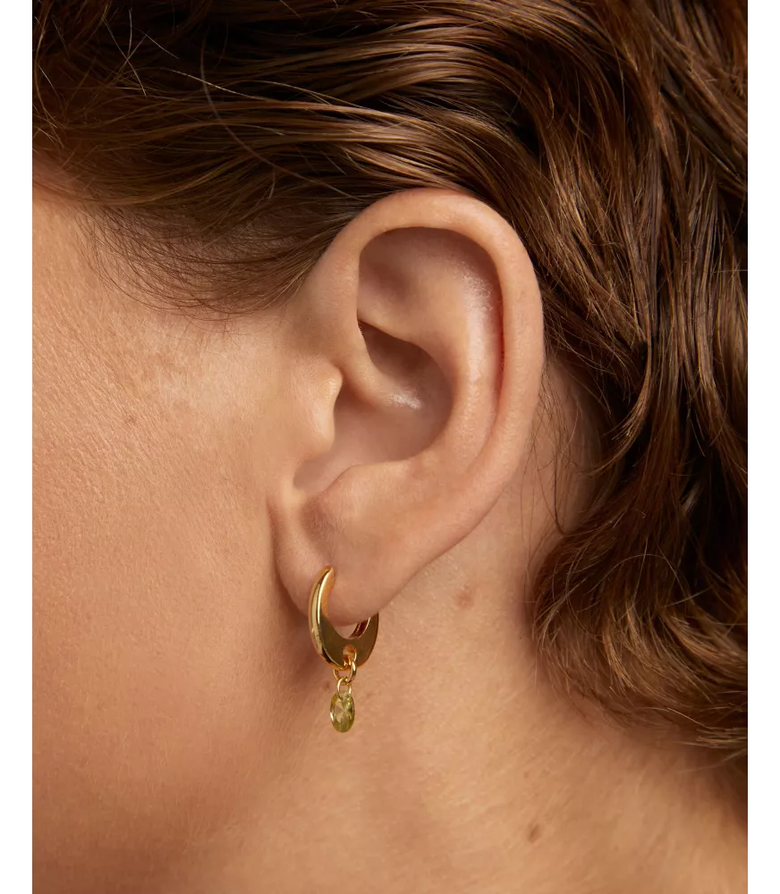 Pendientes aros Lily Verde, P D Paola, colección básicos de joyeria.