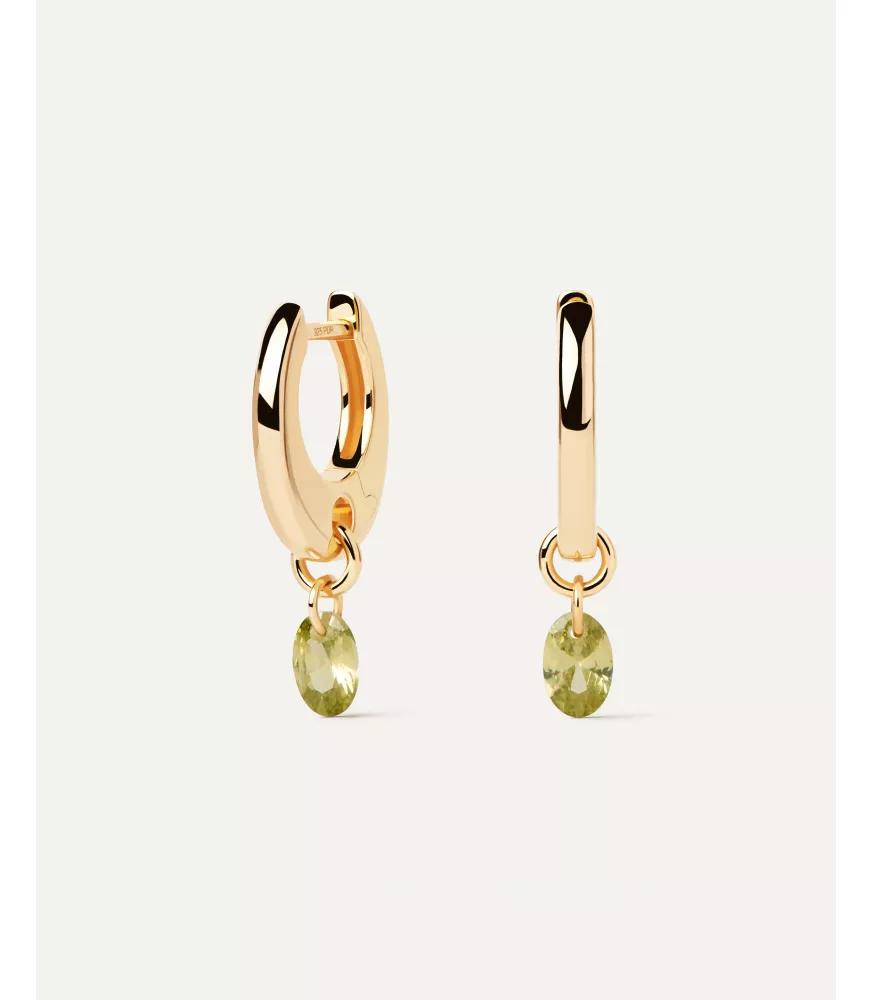 Pendientes aros Lily Verde, P D Paola, colección básicos de joyeria.