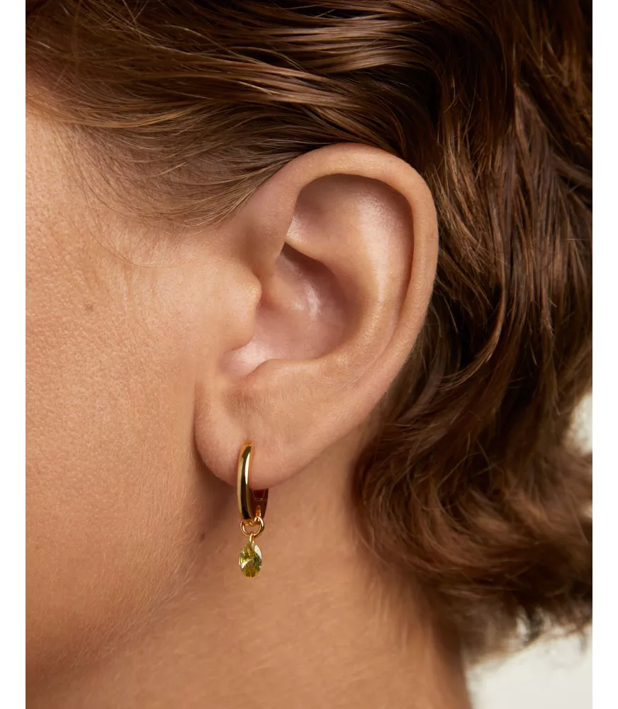 Pendientes aros Lily Verde, P D Paola, colección básicos de joyeria.