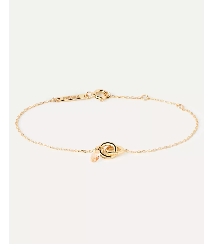 Pulsera Lily Melocotón P D Paola, colección Básicos de joyeria.