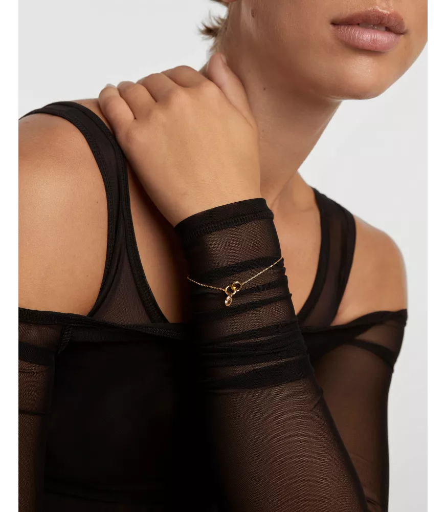 Pulsera Lily Melocotón P D Paola, colección Básicos de joyeria.