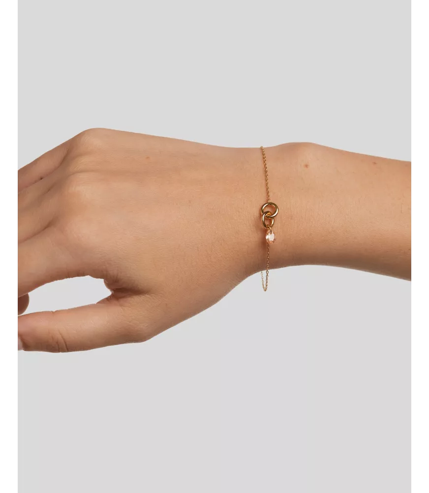 Pulsera Lily Melocotón P D Paola, colección Básicos de joyeria.