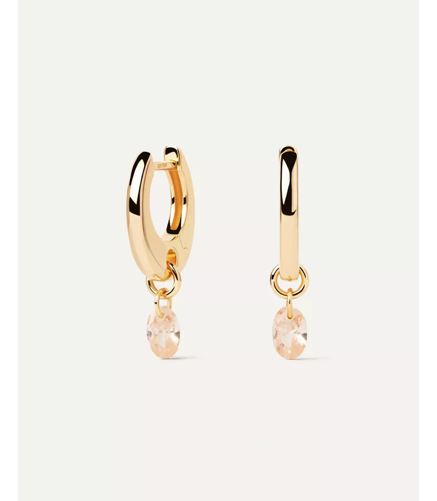 Pendientes aros Lily Melocotón, P D Paola, colección básicos de joyeria.