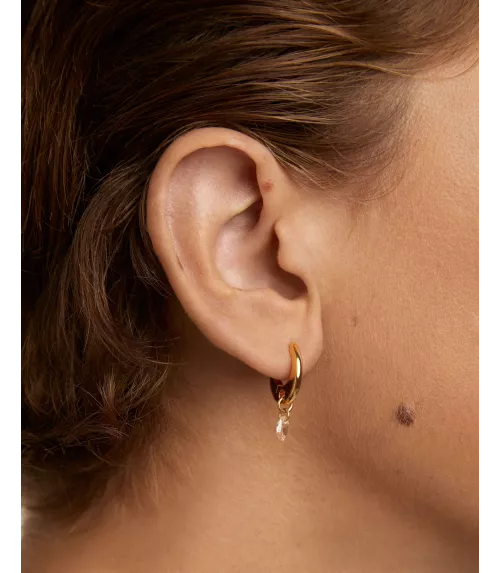 Pendientes aros Lily Melocotón, P D Paola, colección básicos de joyeria.