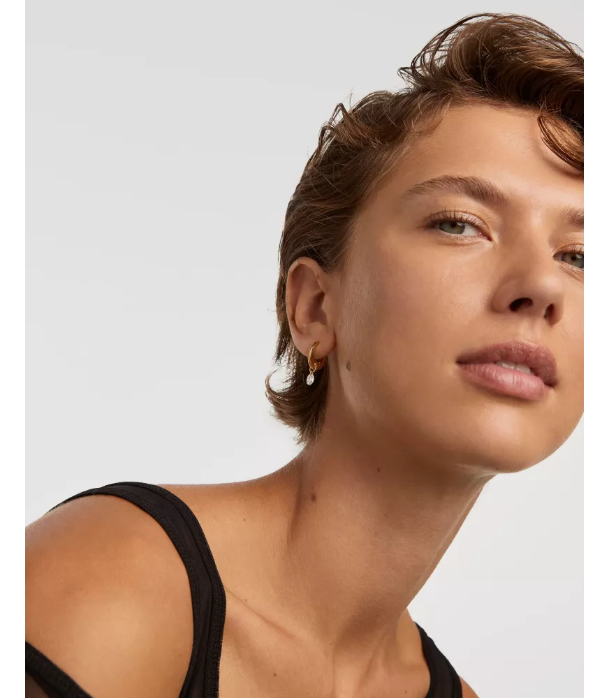 Pendientes aros Lily Melocotón, P D Paola, colección básicos de joyeria.