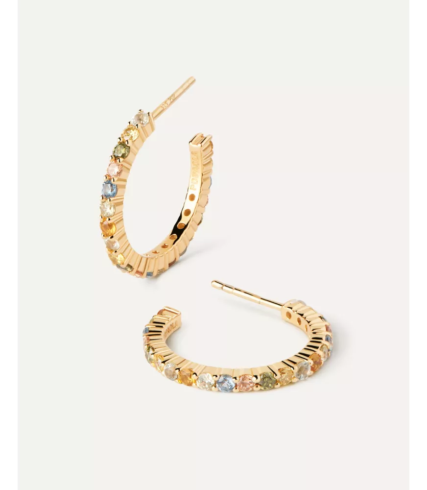 Pendientes aros Rainbow, P D Paola, colección básicos de joyeria.