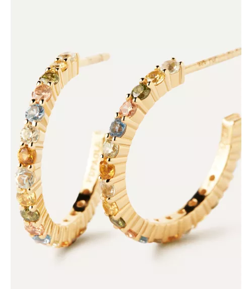 Pendientes aros Rainbow, P D Paola, colección básicos de joyeria.