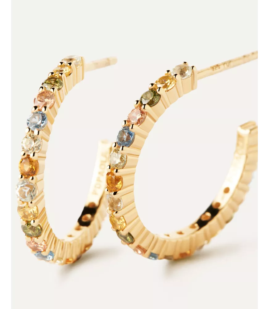 Pendientes aros Rainbow, P D Paola, colección básicos de joyeria.