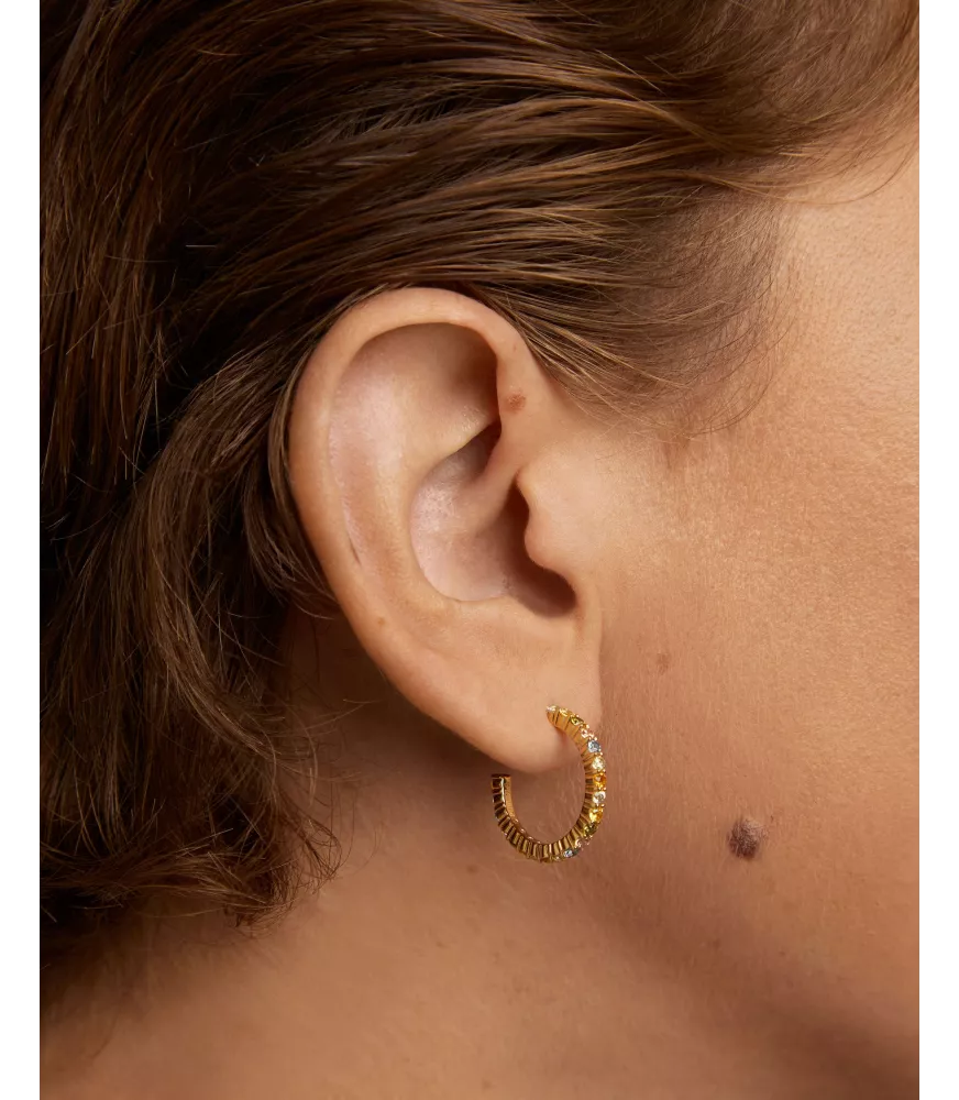 Pendientes aros Rainbow, P D Paola, colección básicos de joyeria.