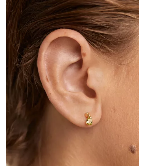 Pendiente individual Lily Verde, P D Paola, colección básicos de joyeria.