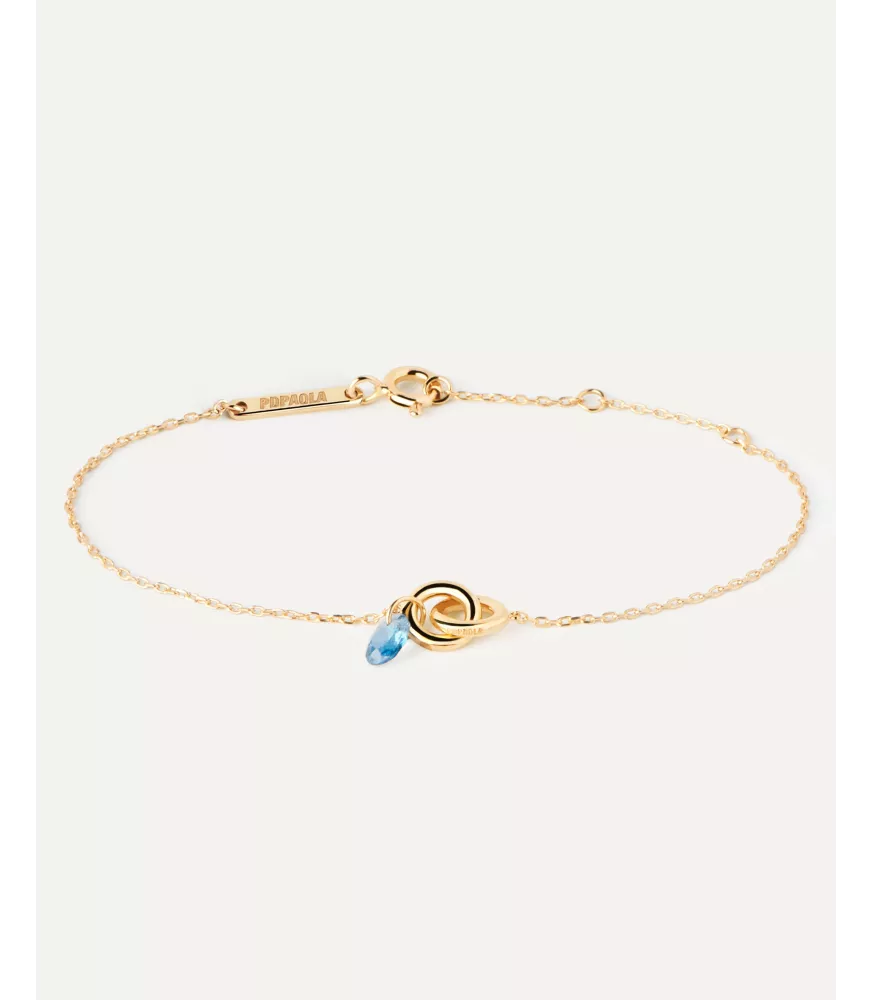 Pulsera Lily Azul P D Paola, colección Básicos de joyeria.
