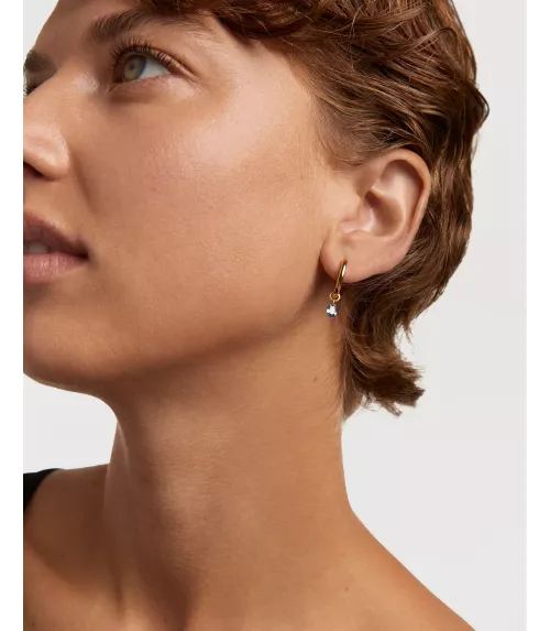 Pendientes aros Lily Azul, P D Paola, colección básicos de joyeria.