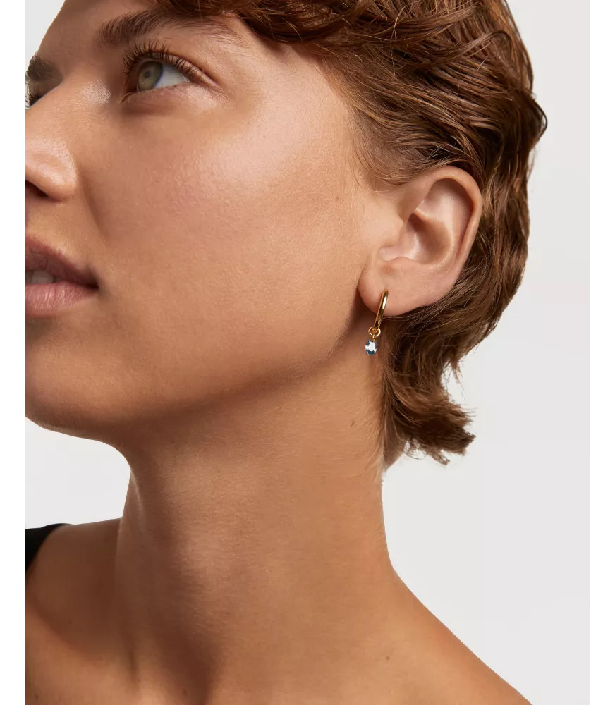 Pendientes aros Lily Azul, P D Paola, colección básicos de joyeria.